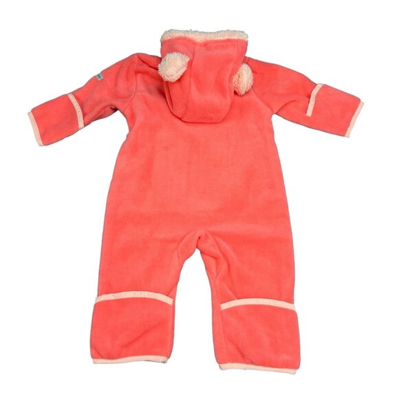 Columbia Tiny Bear II Bunting Pink Full Zip One Piece Infant Girl Size 3-6 Mo. - Picture 2 of 3